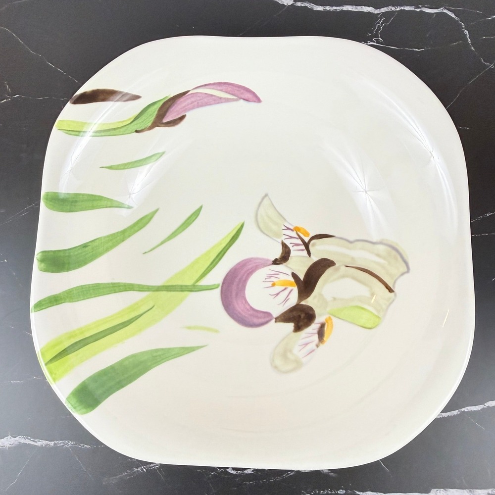 VTG Red Wing Pottery Iris Pattern 8 1/2" Squared Serving Bowl EUC!